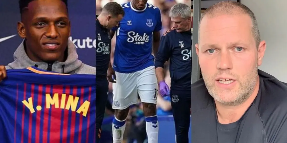 Yerry Mina pasa un mal momento en el Everton de Inglaterra.