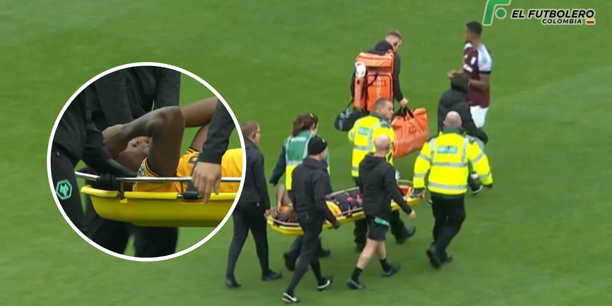 Enciende las alarmas, Yerson Mosquera salió de gravedad con el Wolverhampton en la Premier League